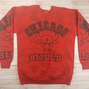 VTG 90s Bootleg Chicago Bulls Crewneck Sweatshirt